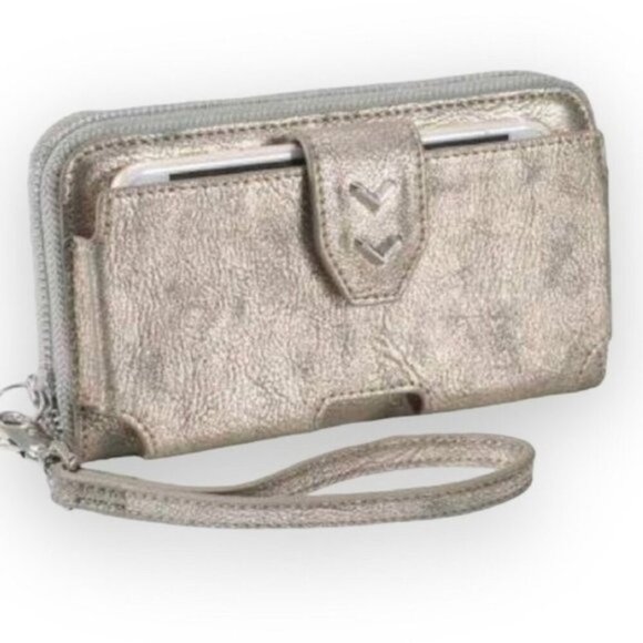 Stella & Dot Madison Tech Wallet Metallic - Picture 1 of 4